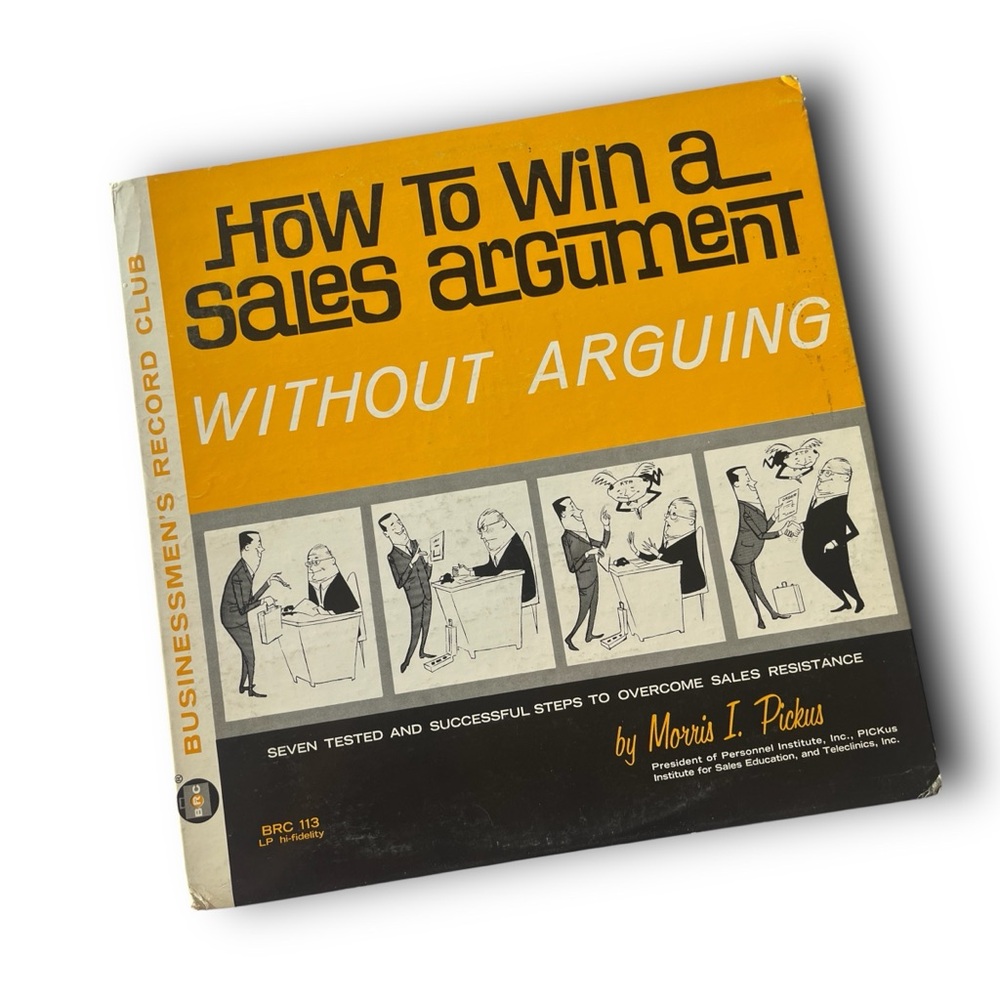 VTG 60s How To Win A Sales Argument Without Arguing | LP Vinyl Record